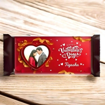 Personalised Chocolate Wrapper with Large Chocolate for Valentine&#039;s Day
